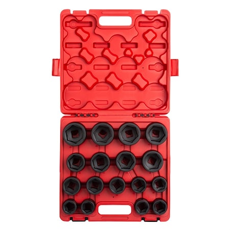 Sunex Tools 17-Piece 3/4 in. Drive 6-Point Heavy Duty Metric Impact Socket Set 4684
